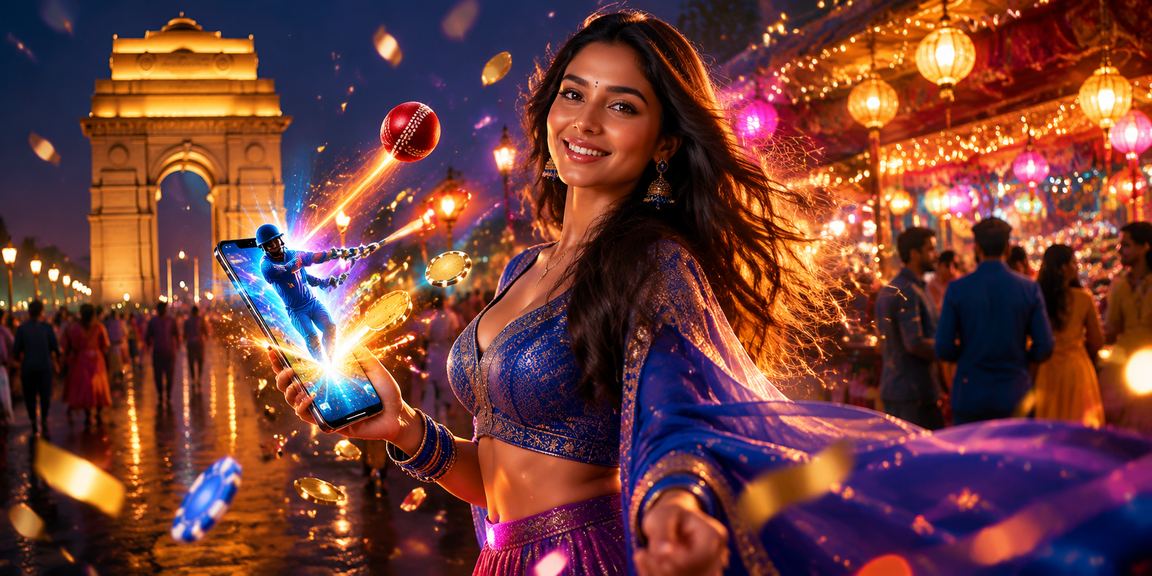 Mobile Teen Patti gameplay near India Gate, Delhi nighttime