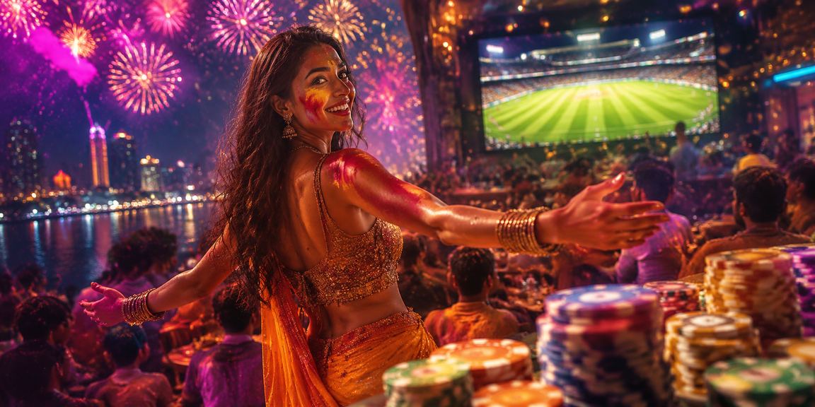 Indian players enjoying Teen Patti during Holi festival celebrations