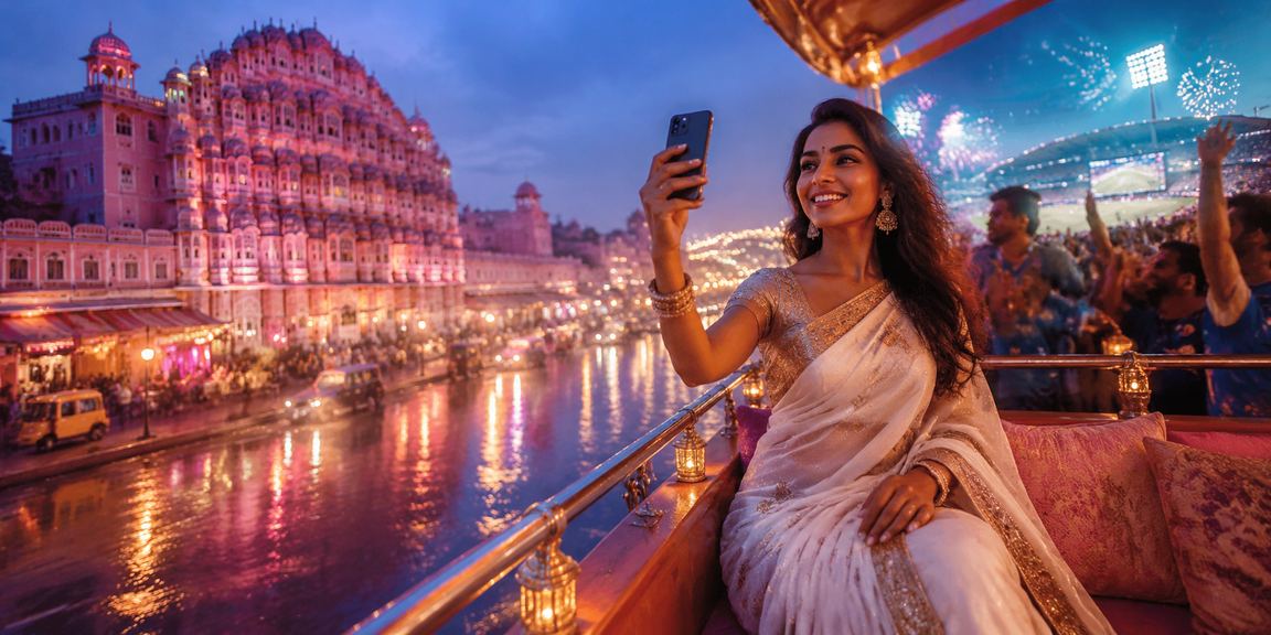 Hawa Mahal and vibrant Indian cultural scene
