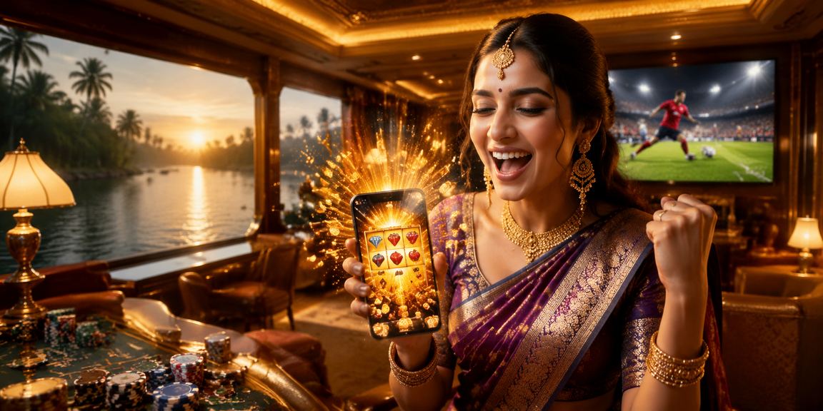 Traditional Teen Patti game image with cards and chips in Kerala backwaters setting